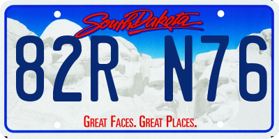 SD license plate 82RN76