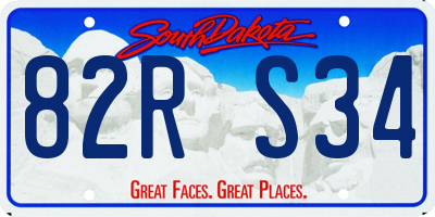 SD license plate 82RS34