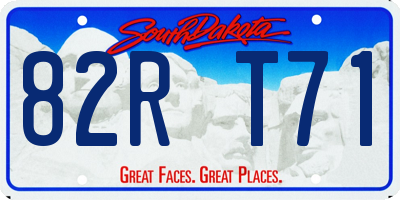 SD license plate 82RT71