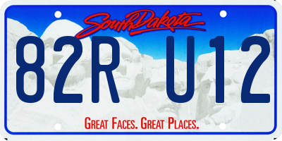 SD license plate 82RU12