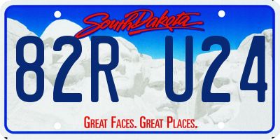 SD license plate 82RU24