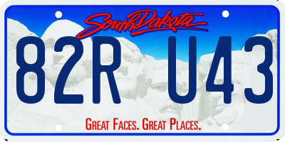 SD license plate 82RU43