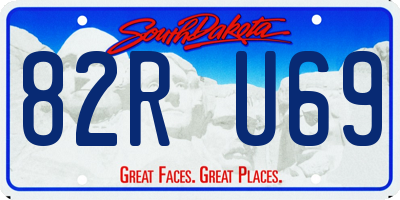 SD license plate 82RU69