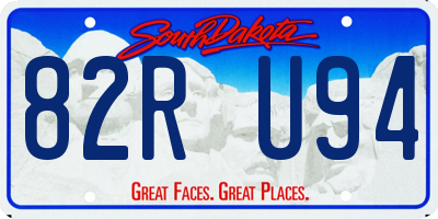 SD license plate 82RU94