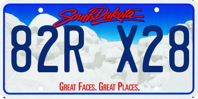 SD license plate 82RX28
