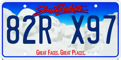 SD license plate 82RX97