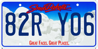 SD license plate 82RY06