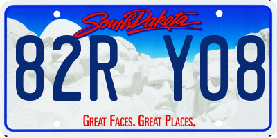 SD license plate 82RY08