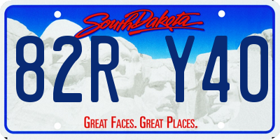 SD license plate 82RY40