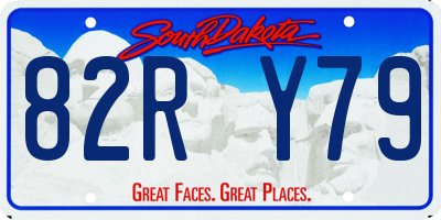 SD license plate 82RY79