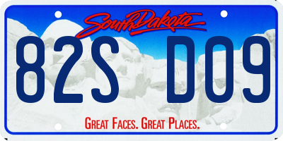SD license plate 82SD09