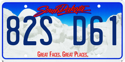 SD license plate 82SD61