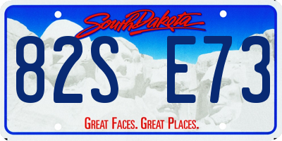 SD license plate 82SE73