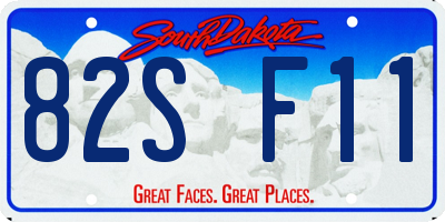SD license plate 82SF11