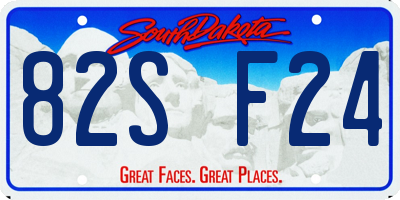 SD license plate 82SF24