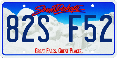 SD license plate 82SF52