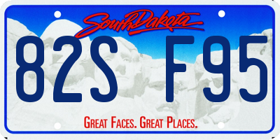 SD license plate 82SF95