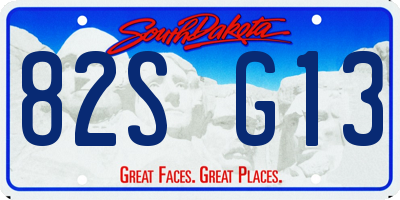 SD license plate 82SG13