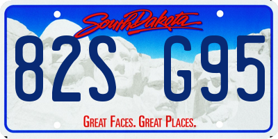 SD license plate 82SG95