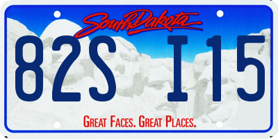 SD license plate 82SI15