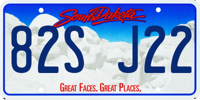 SD license plate 82SJ22