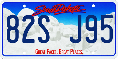 SD license plate 82SJ95
