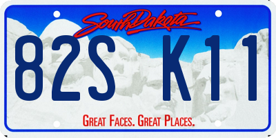 SD license plate 82SK11