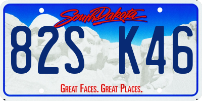 SD license plate 82SK46
