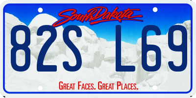 SD license plate 82SL69