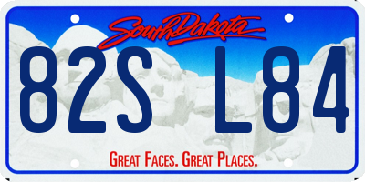 SD license plate 82SL84