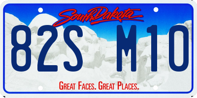 SD license plate 82SM10