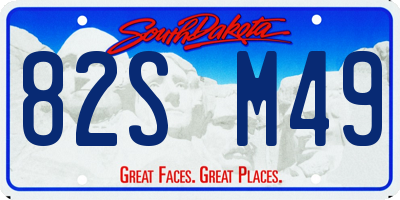 SD license plate 82SM49