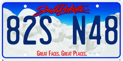SD license plate 82SN48