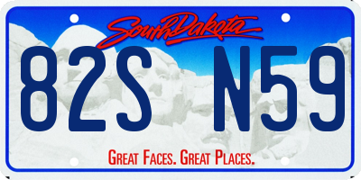 SD license plate 82SN59