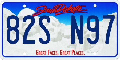 SD license plate 82SN97