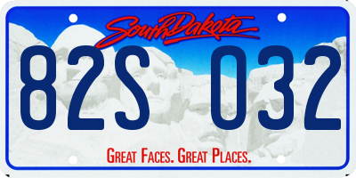 SD license plate 82SO32