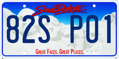 SD license plate 82SP01