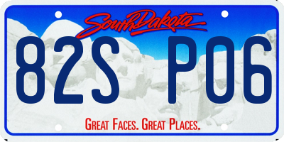 SD license plate 82SP06