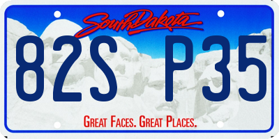 SD license plate 82SP35