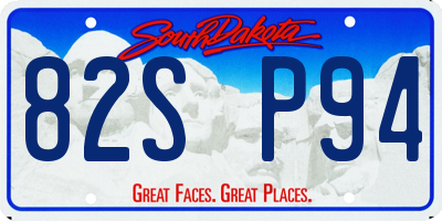 SD license plate 82SP94