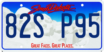 SD license plate 82SP95