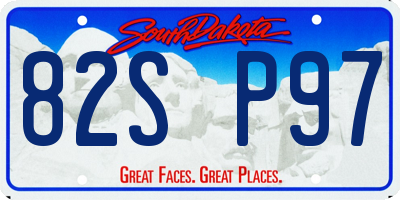 SD license plate 82SP97