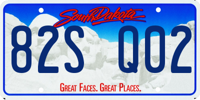 SD license plate 82SQ02