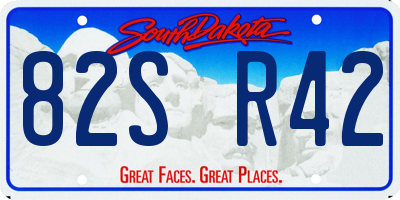 SD license plate 82SR42