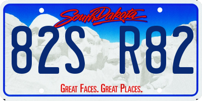 SD license plate 82SR82