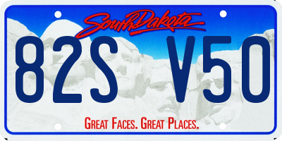 SD license plate 82SV50