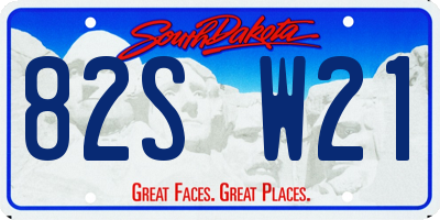 SD license plate 82SW21
