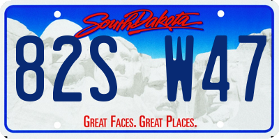 SD license plate 82SW47