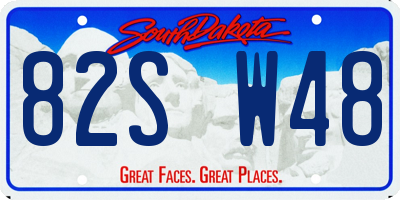 SD license plate 82SW48