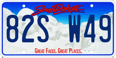 SD license plate 82SW49